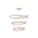 Modern Spiral LED Chandelier – Artistic Triple-Ring Hanging Light
