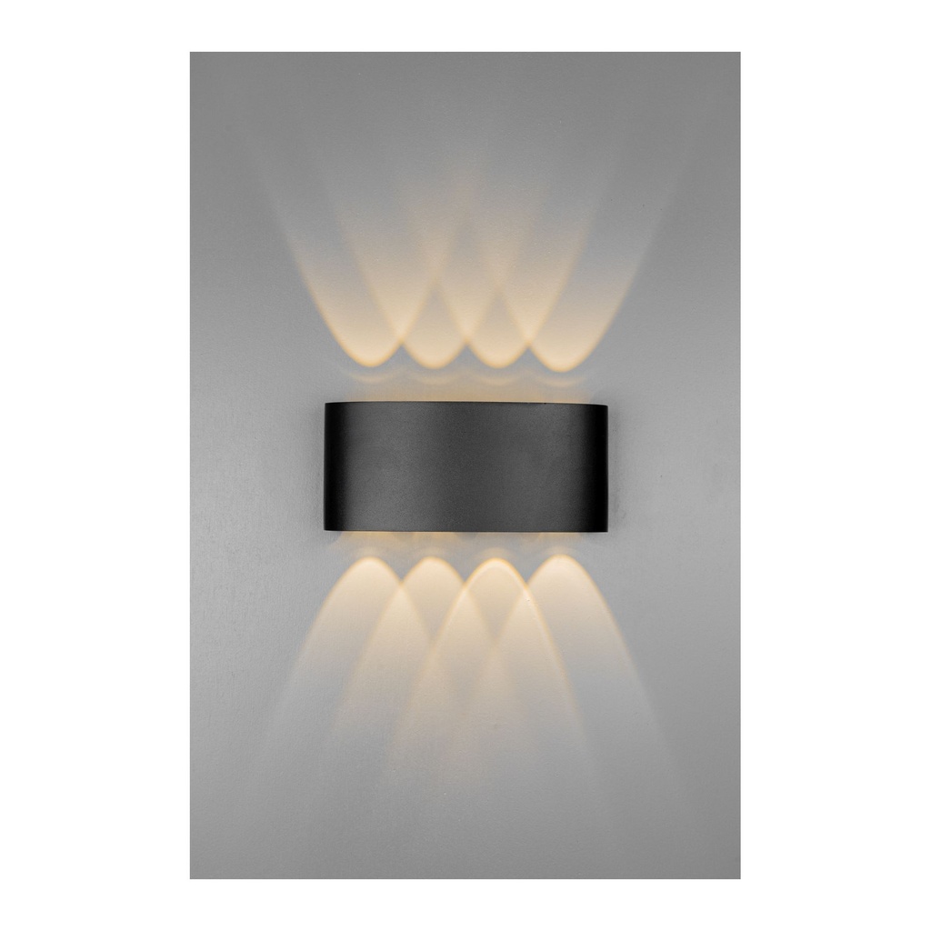 Quad-Direction Outdoor Wall Lamp - 8x1W LED - 3000K Warm