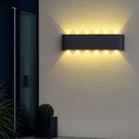 Six-Direction Outdoor Wall Lamp - 12x1W LED - 3000K Warm