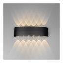 Six-Direction Outdoor Wall Lamp - 12x1W LED - 3000K Warm