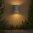 Italian Up/Down Outdoor Wall Light, White Finish