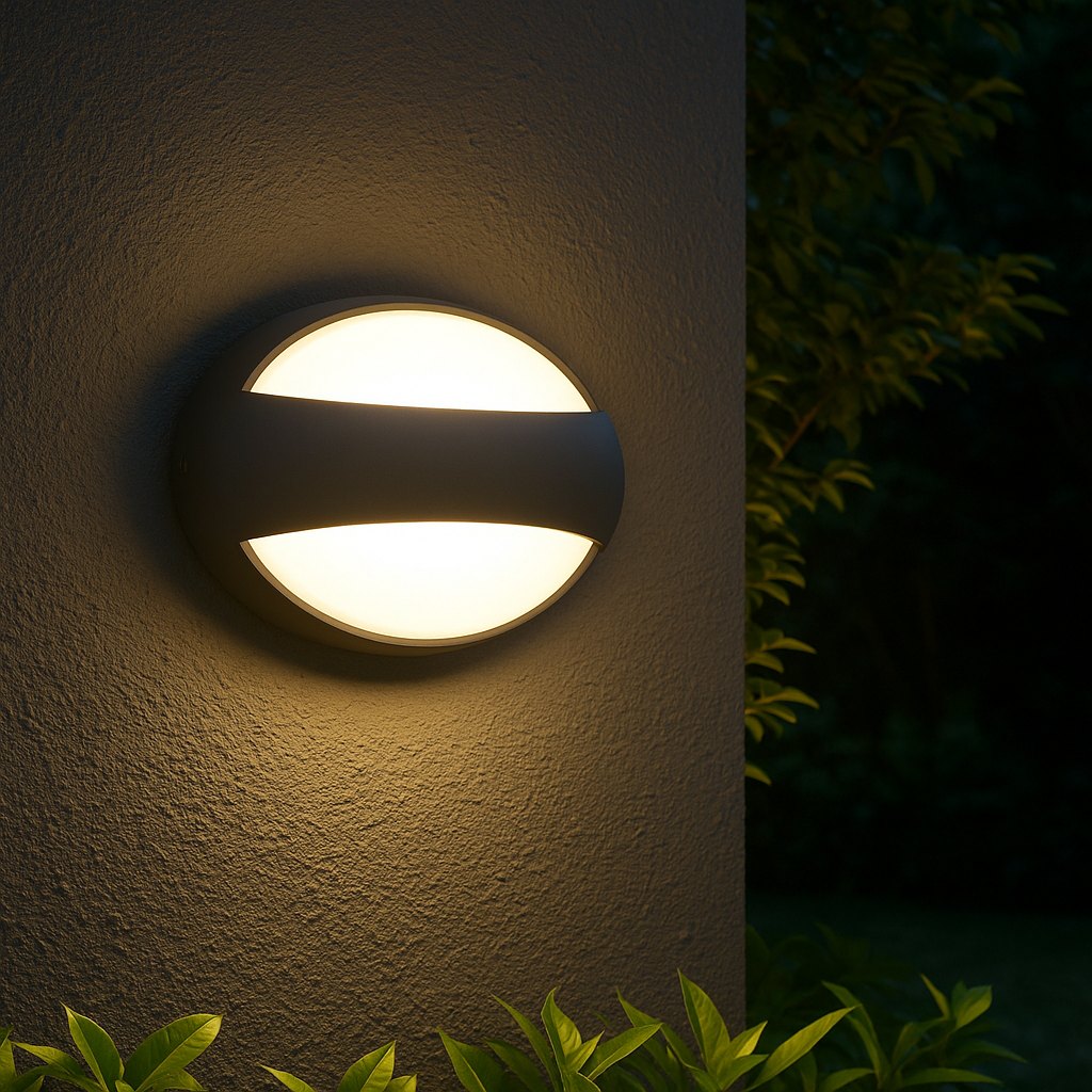 Outdoor LED Wall Light, 9W Up & Down, Dark Gray, Spanish Design