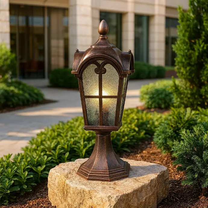Brass Outdoor Surface-Mount Lantern