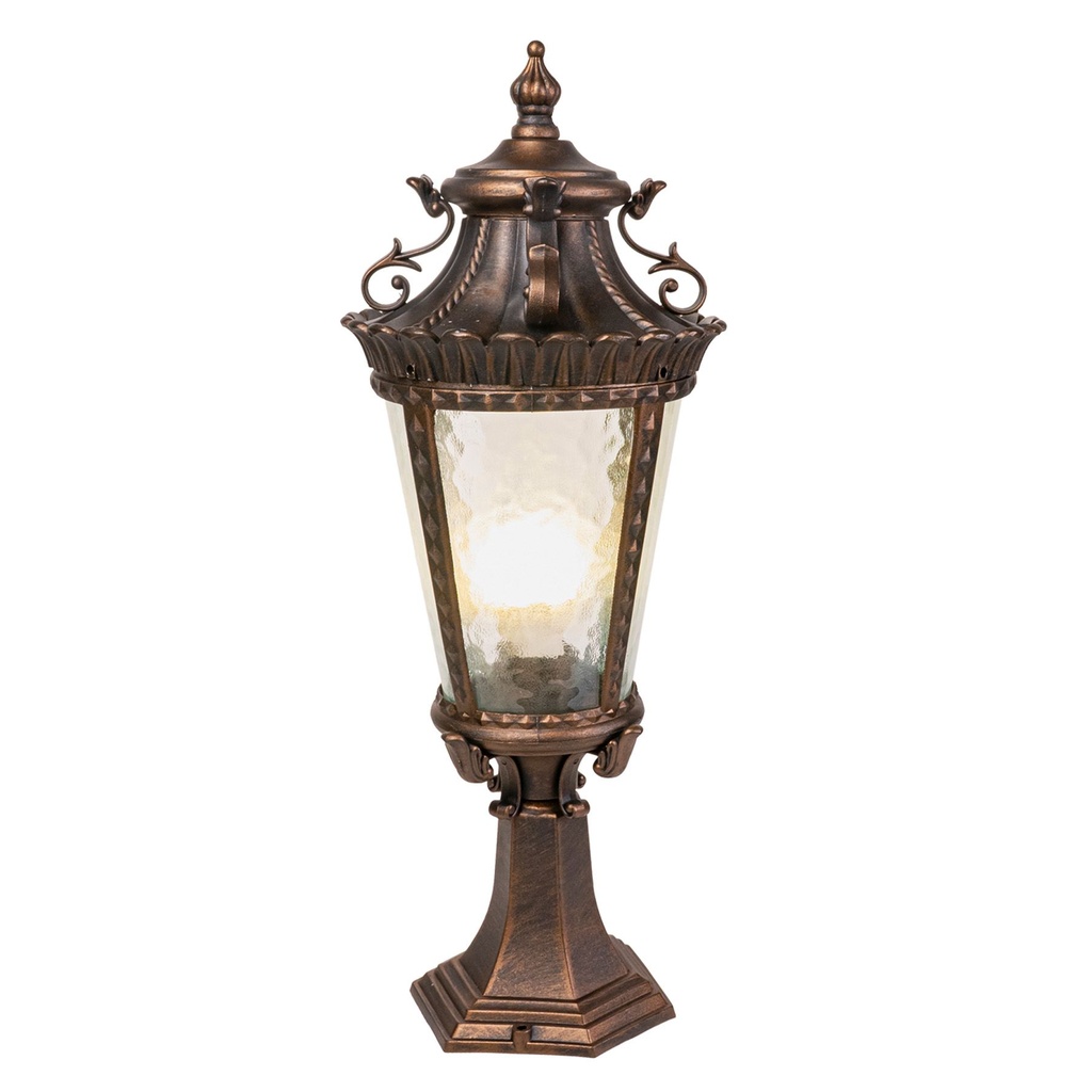 Vintage Brass Outdoor Surface-Mount Lantern