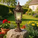 Vintage Brass Outdoor Surface-Mount Lantern