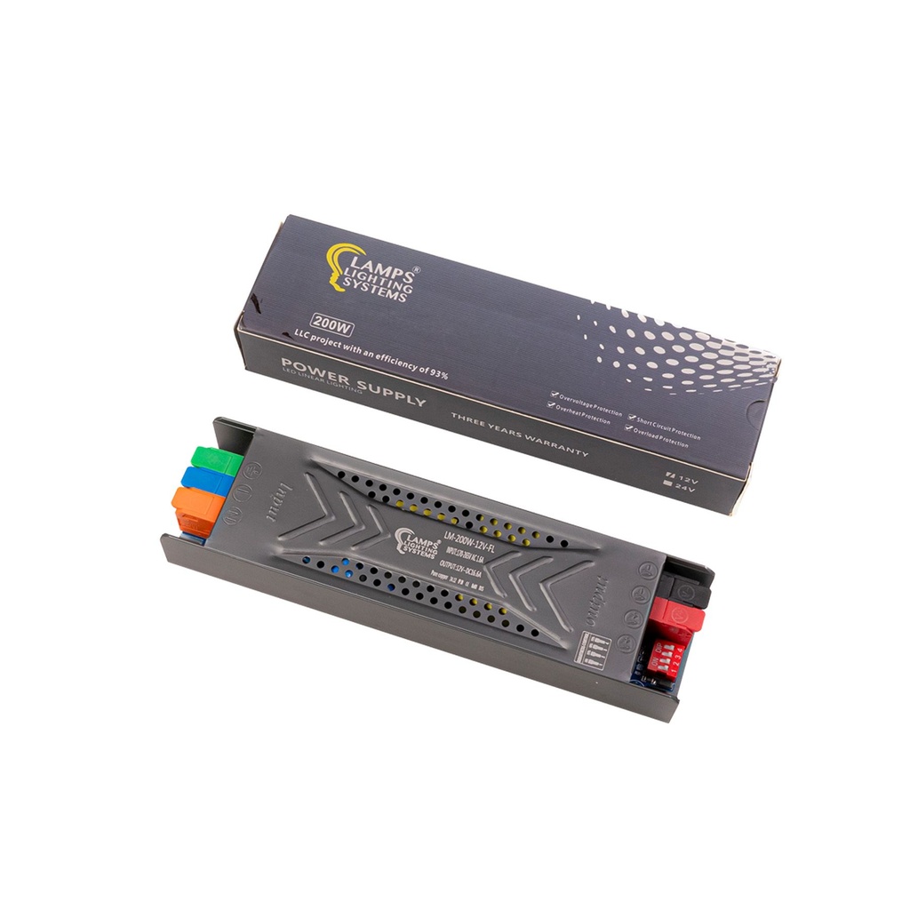 Compact LED 12V Power Supply Available in 200W 16.5A or 400W 32A