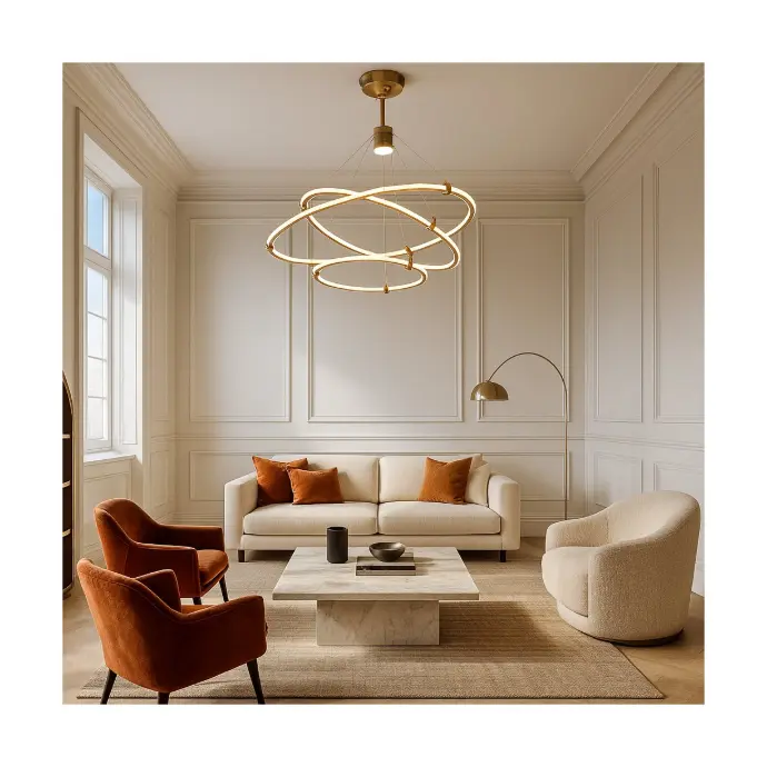 Rose Gold LED Pendant Light Fixture LM-0122