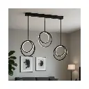 ثريا سقف LED - تصميم حديث مع ٨ أضواء معلقة باللون الأسود LM-0056-87