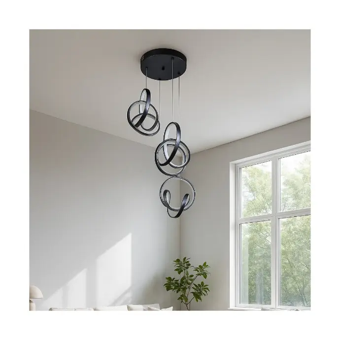 LED معلقة سقف سوداء  LM-0058-D35