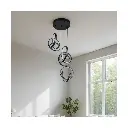 LED Black Pendant Ceiling Light Fixture LM-0058-D35