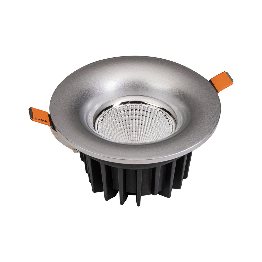 30W Silver Recessed COB LED Spotlight - Warm White