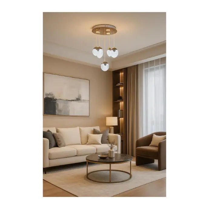 LED Pendant Light Fixture - 90W 3000K Warm Light
