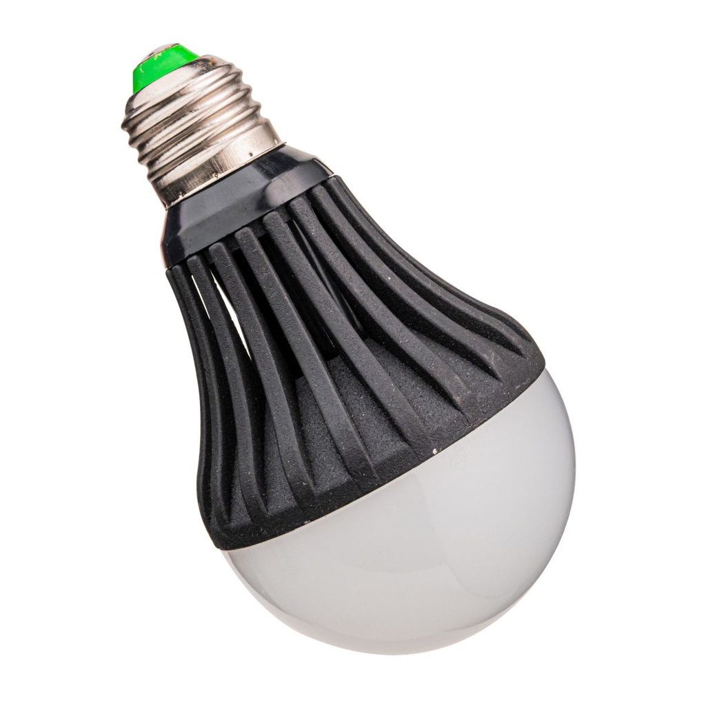 12W LED Bulb White Light - Black Body