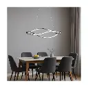 Twisted Chrome LED Pendant Light - 57W