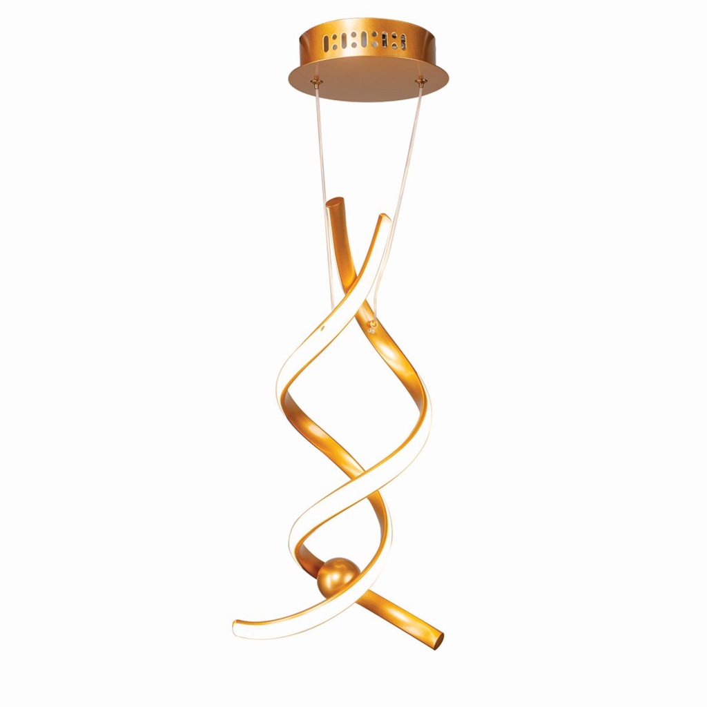 Twisted Gold LED Pendant Lamp