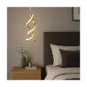 Twisted Gold LED Pendant Lamp