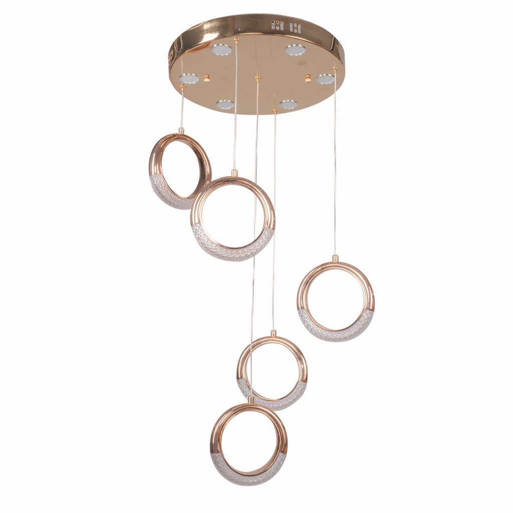LED Ceiling Light Fixture - Modern Gold Design - 40W Warm Light