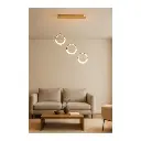 LED 25W Pendant Light with Gold Accents