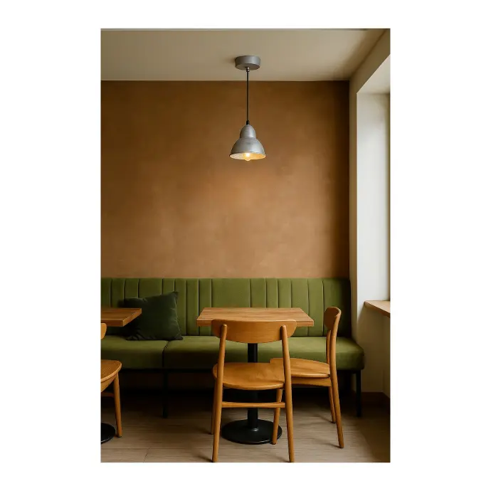 Single Pendant Light - Matt Silver