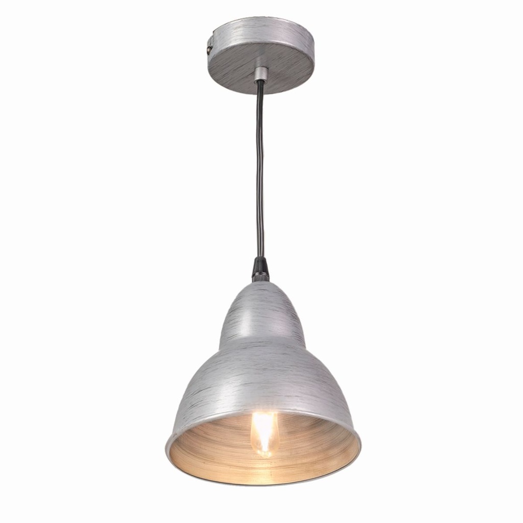 Single Pendant Light - Matt Silver