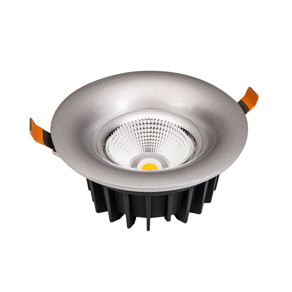 COB Recessed LED Spotlight - Silver & White 20W / 30W / 40W