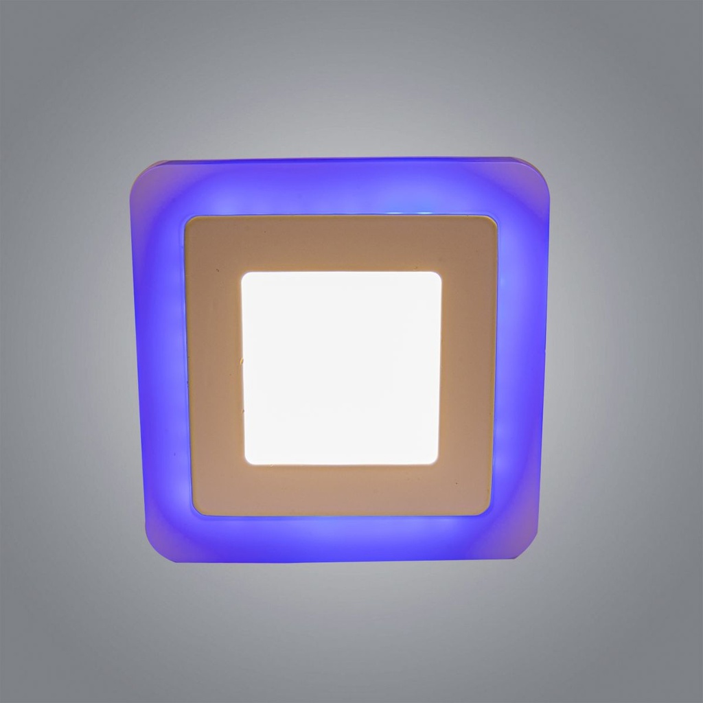 Recessed LED Spot Panel Light - Dual Color, Square, 6W