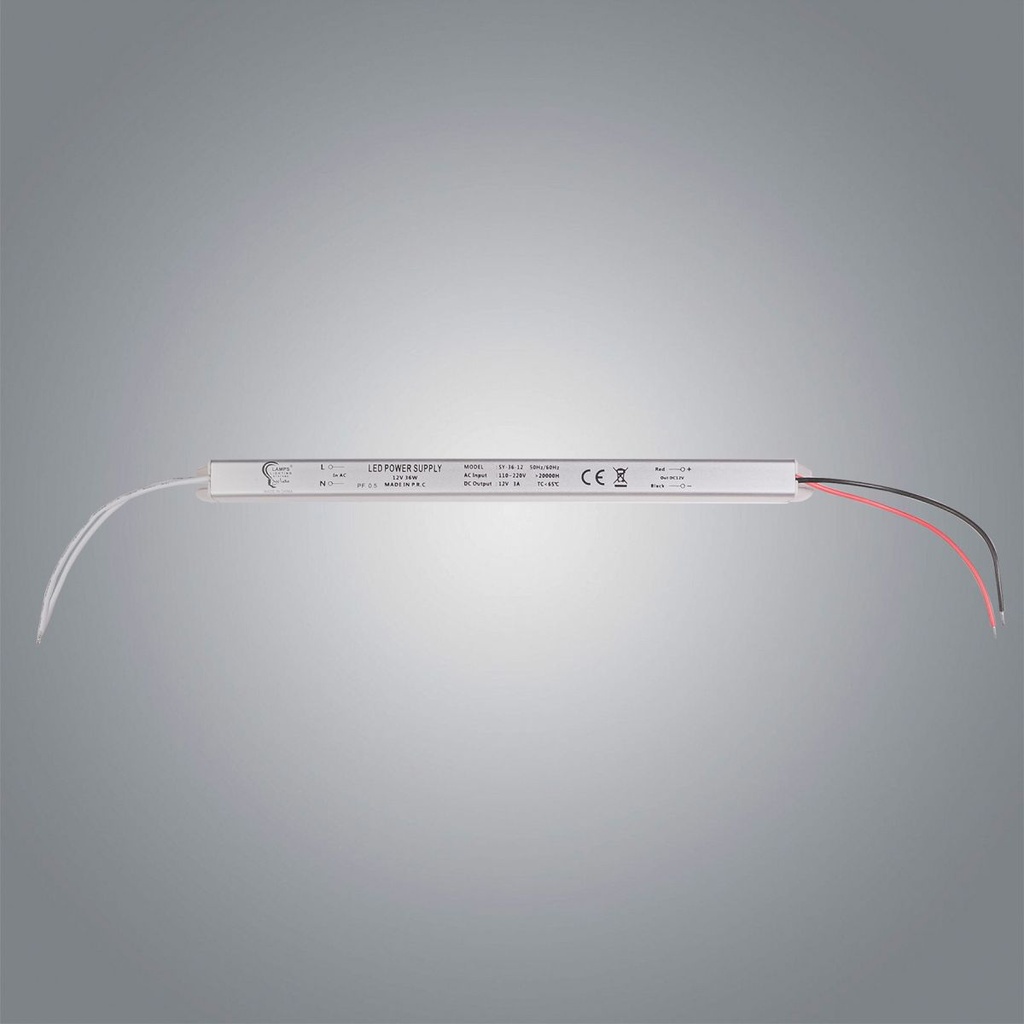 12V Slim Power Supply for LED Lighting - 5A/60W