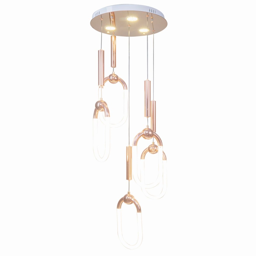 LED Pendant Light 90W Available in Gold, Rose Gold or Chrome