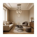 LED Pendant Light 90W Available in Gold, Rose Gold or Chrome