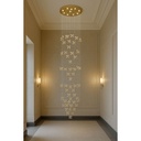 Magnificent Crystal Staircase LED Chandelier 