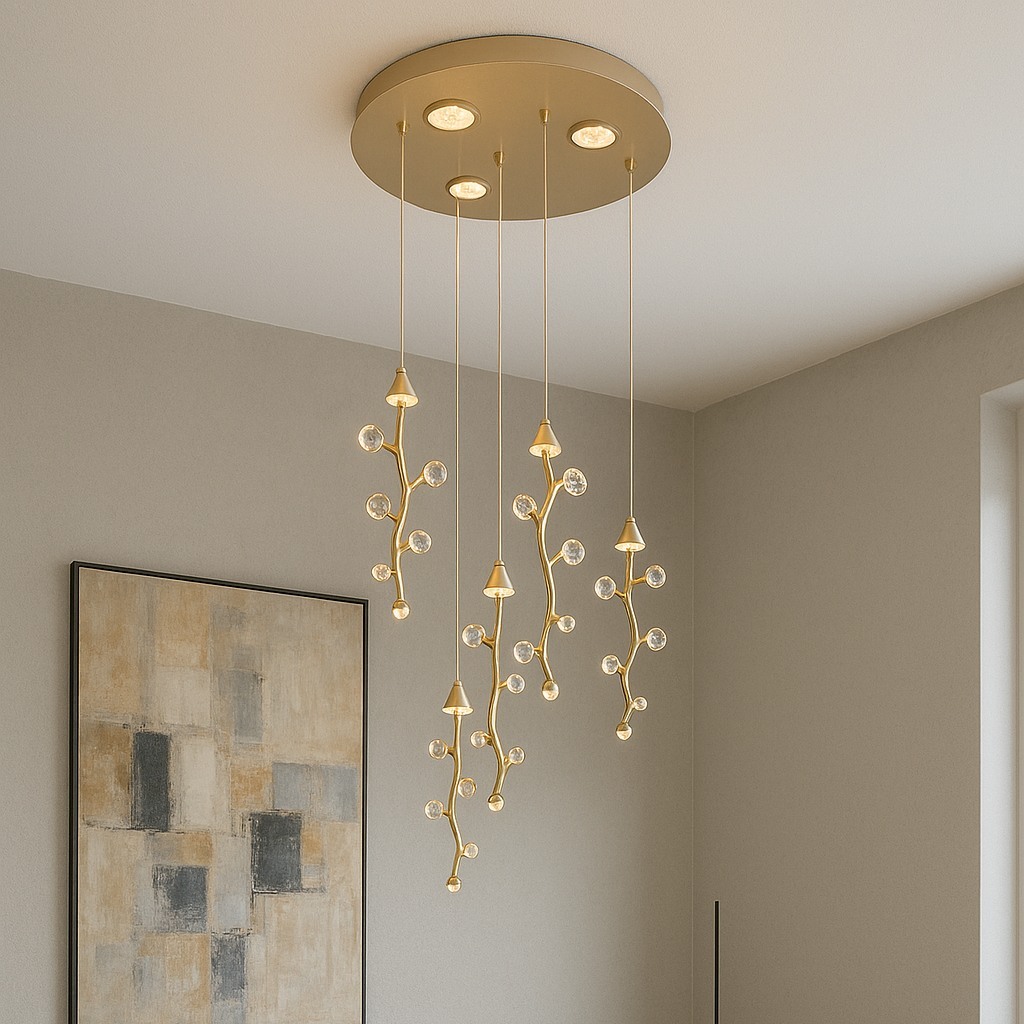 Crystal LED Chandelier with 65W Integrated LEDs