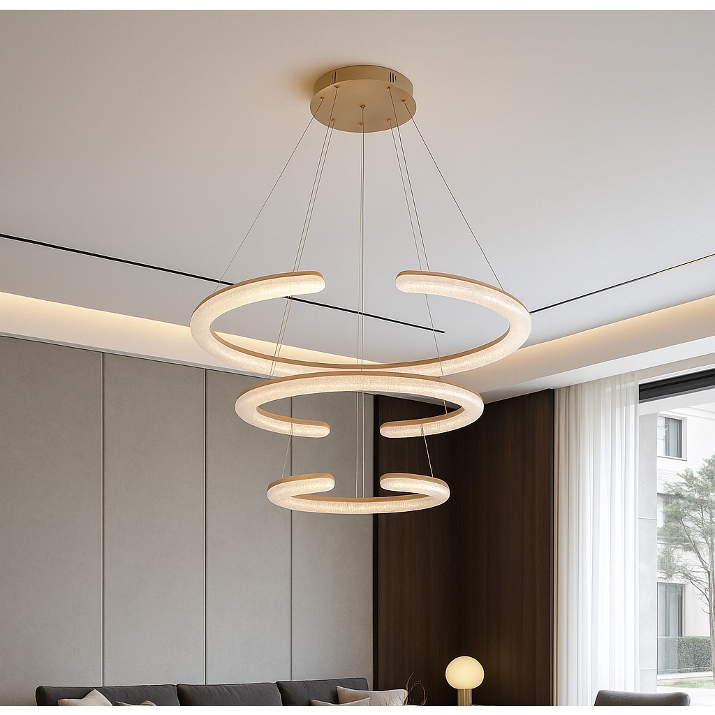 Crystal LED Chandelier with 128W Power