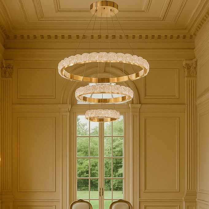 Crystal LED Chandelier with Adjustable Length