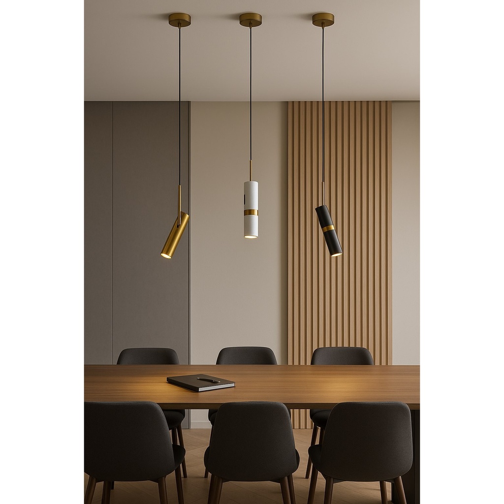 Modern Black Metal Pendant Lamp with GU10 Socket