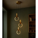 Dual LED Pendant Lamp with Silicone and Metal Design