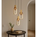 Dual LED Pendant Lamp with Silicone and Metal Shade