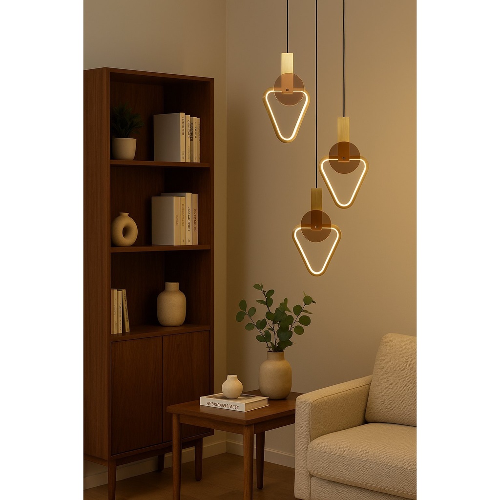 Dual LED Pendant Lamp with Metal + Silicone Construction