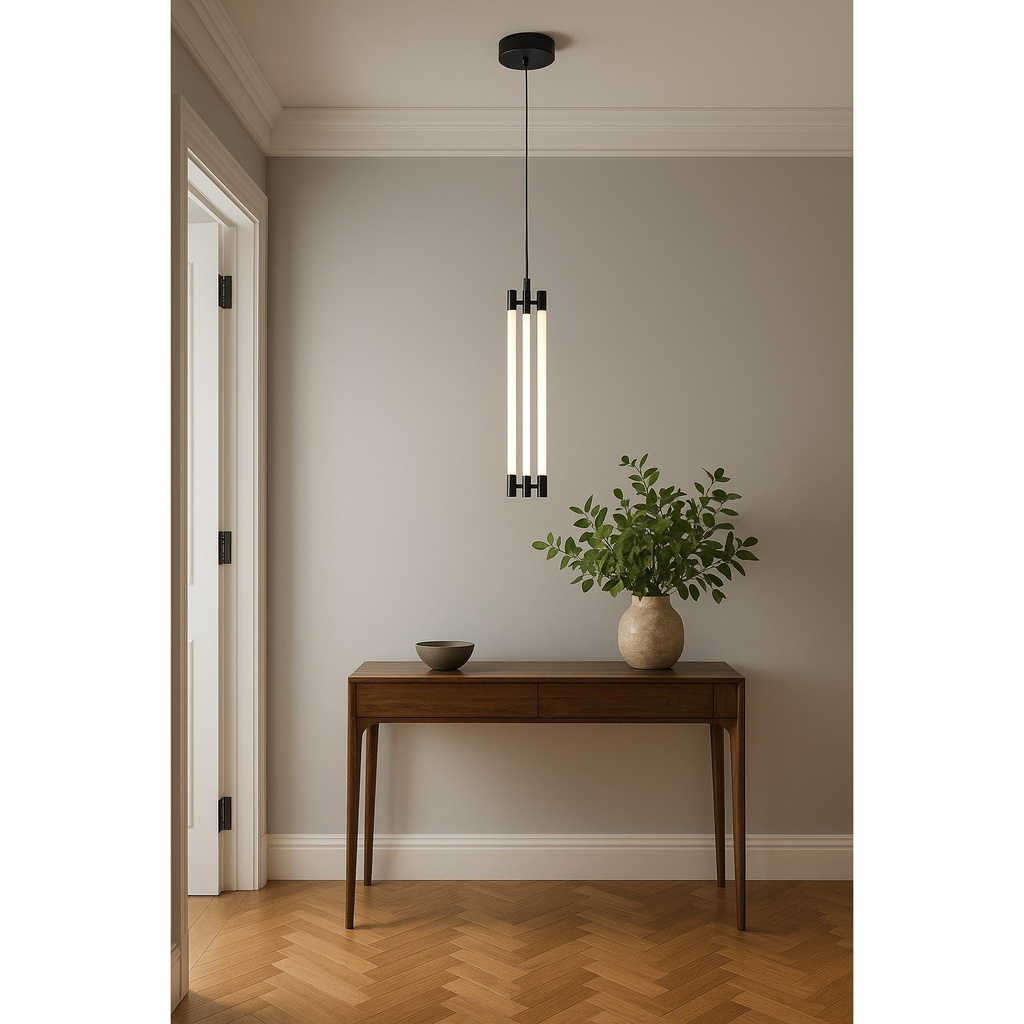 Modern LED Pendant Lamp available in Black or Bronze