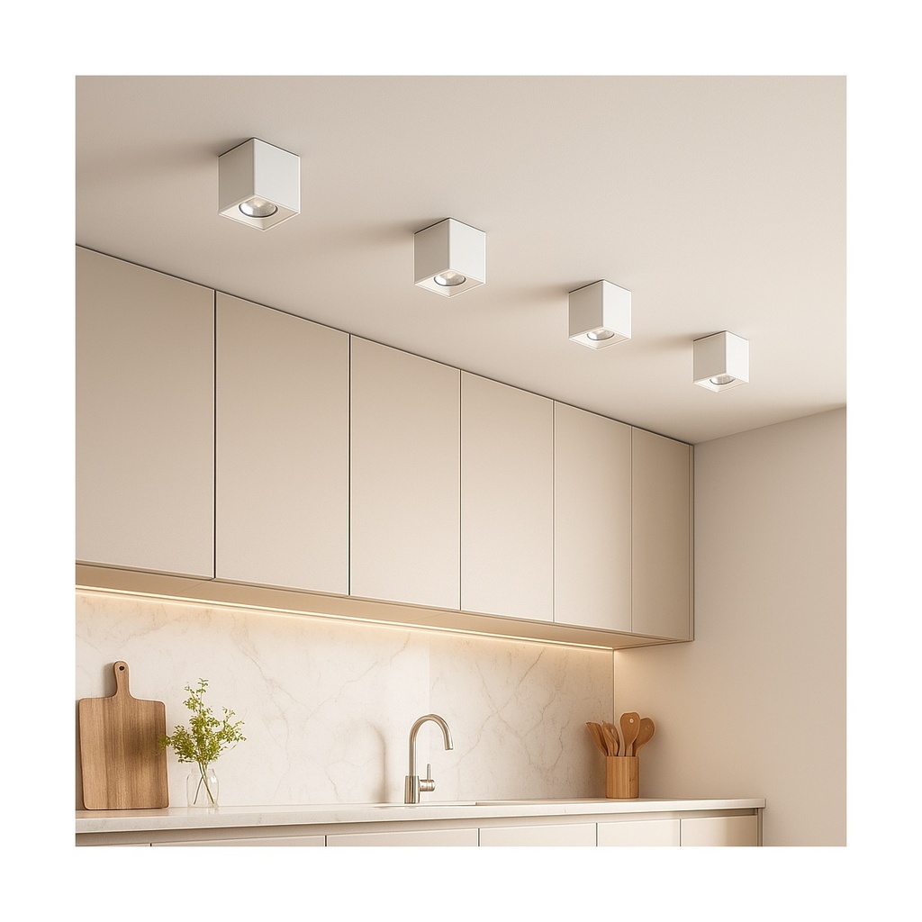 7W White Box Cylinder Ceiling Spotlight