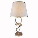 Copper Table Lamp with Fabric Shade