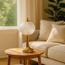 Modern Table Lamp with Fabric Shade