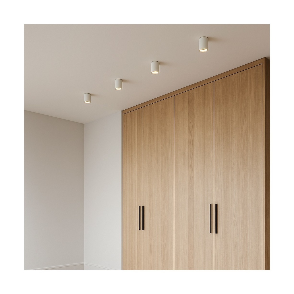 10W Cylinder Ceiling Spotlight Available in Round and Box Shape - Black / White