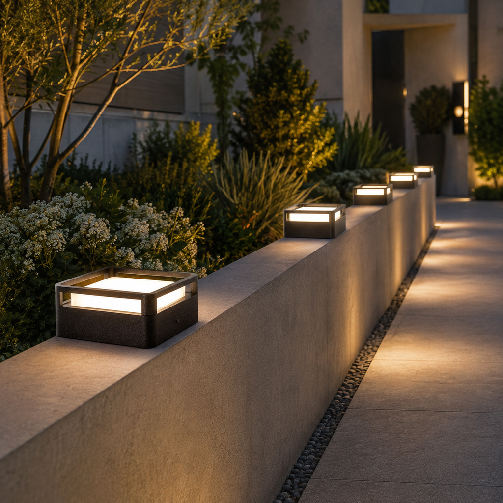 LM - 2366 - AlUMINUM- 18W Black - FENCE LANTERN ( 43 )