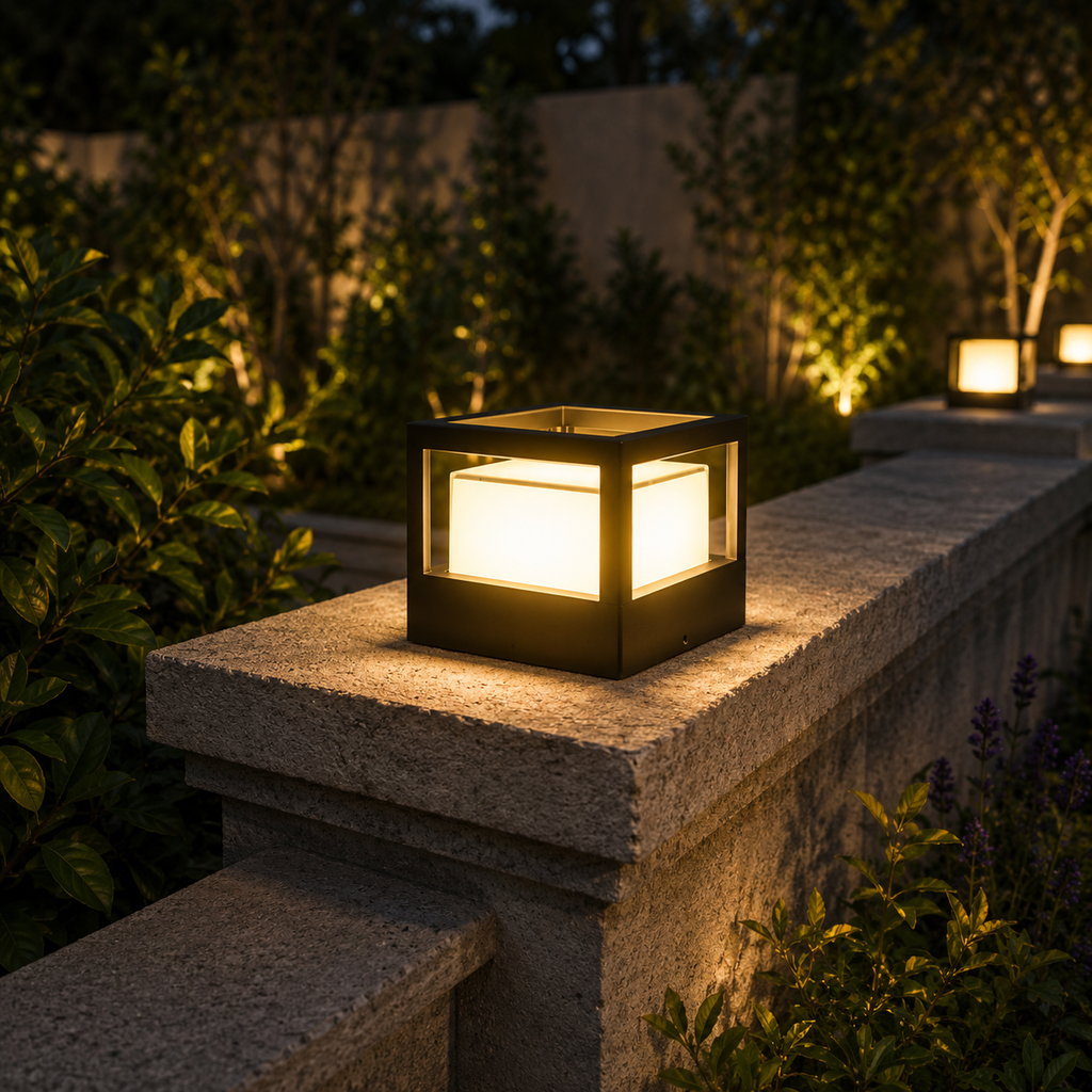 LM - 2366 - AlUMINUM- 18W Black - FENCE LANTERN ( 43 )