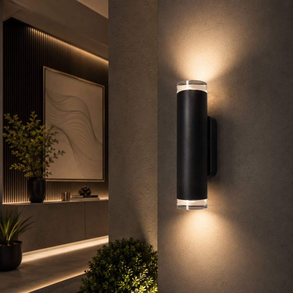 LM - DH40240 - 4*24 CM - BLACK- LED WALL LAMP - ( 54 ) - 5W*2