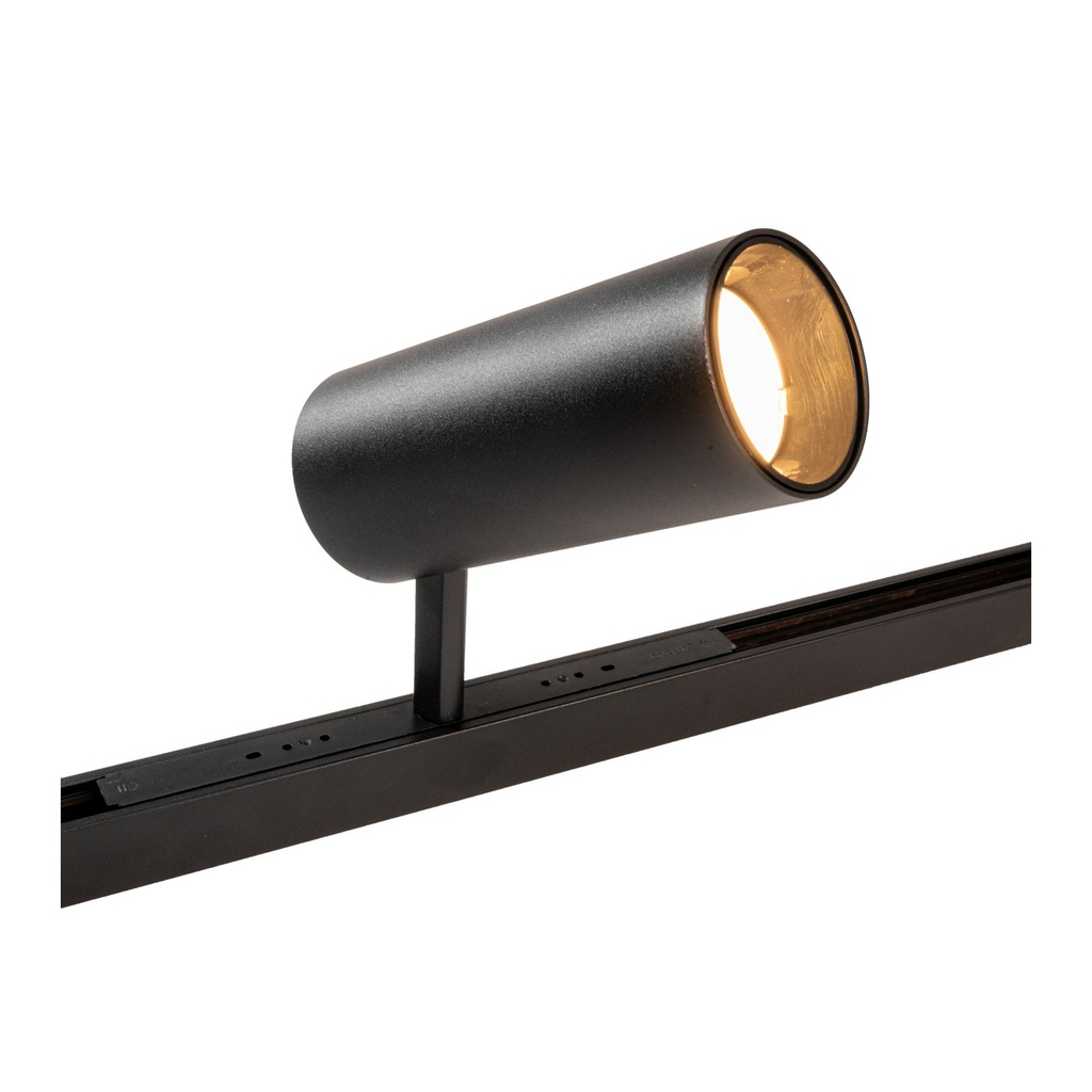 12W Black Cylinder Classic Magnetic Track Light - Stylish and Energy Efficient