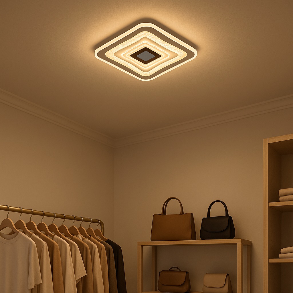 طبق LED - 99W - مصباح سقف مستوحى من القهوة - إضاءة قابلة للتعتيم