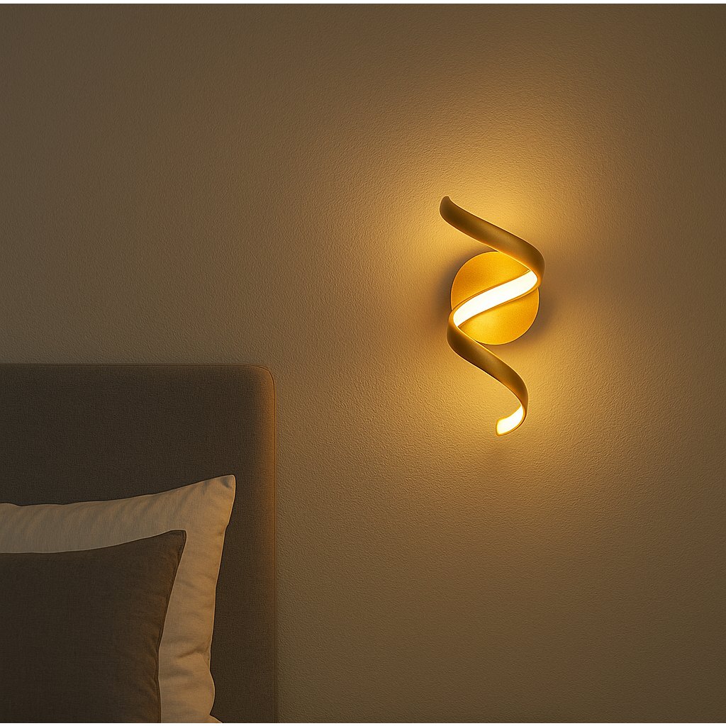 LM-2245-1 Gold Wall Lamp with Warm Light