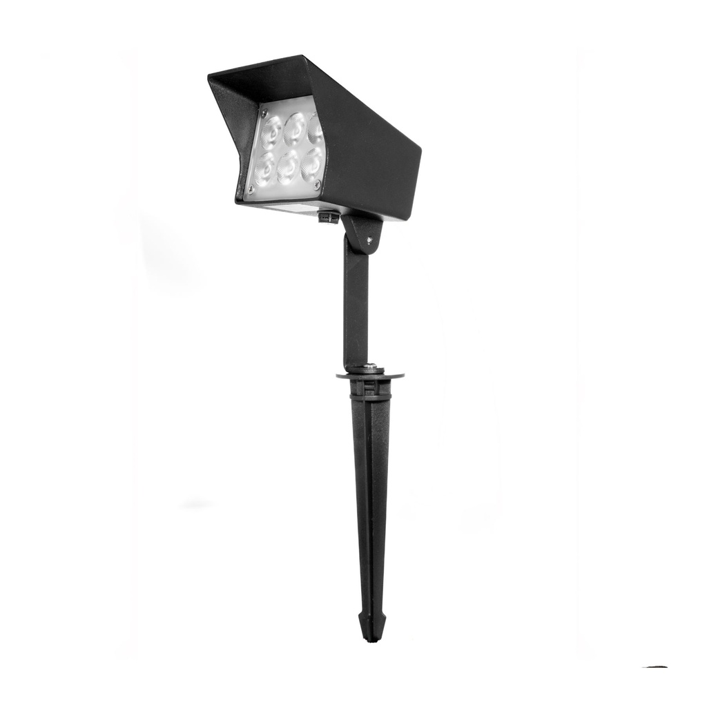 LM-2530-SQ 9W Black Aluminum Outdoor Spike Light