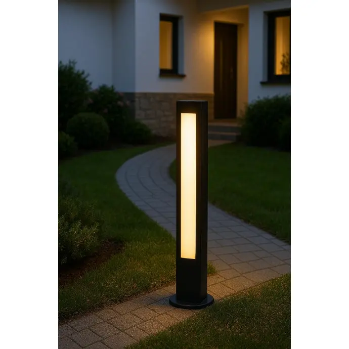 LM-2918 12W Black Iron Outdoor Bollard Light